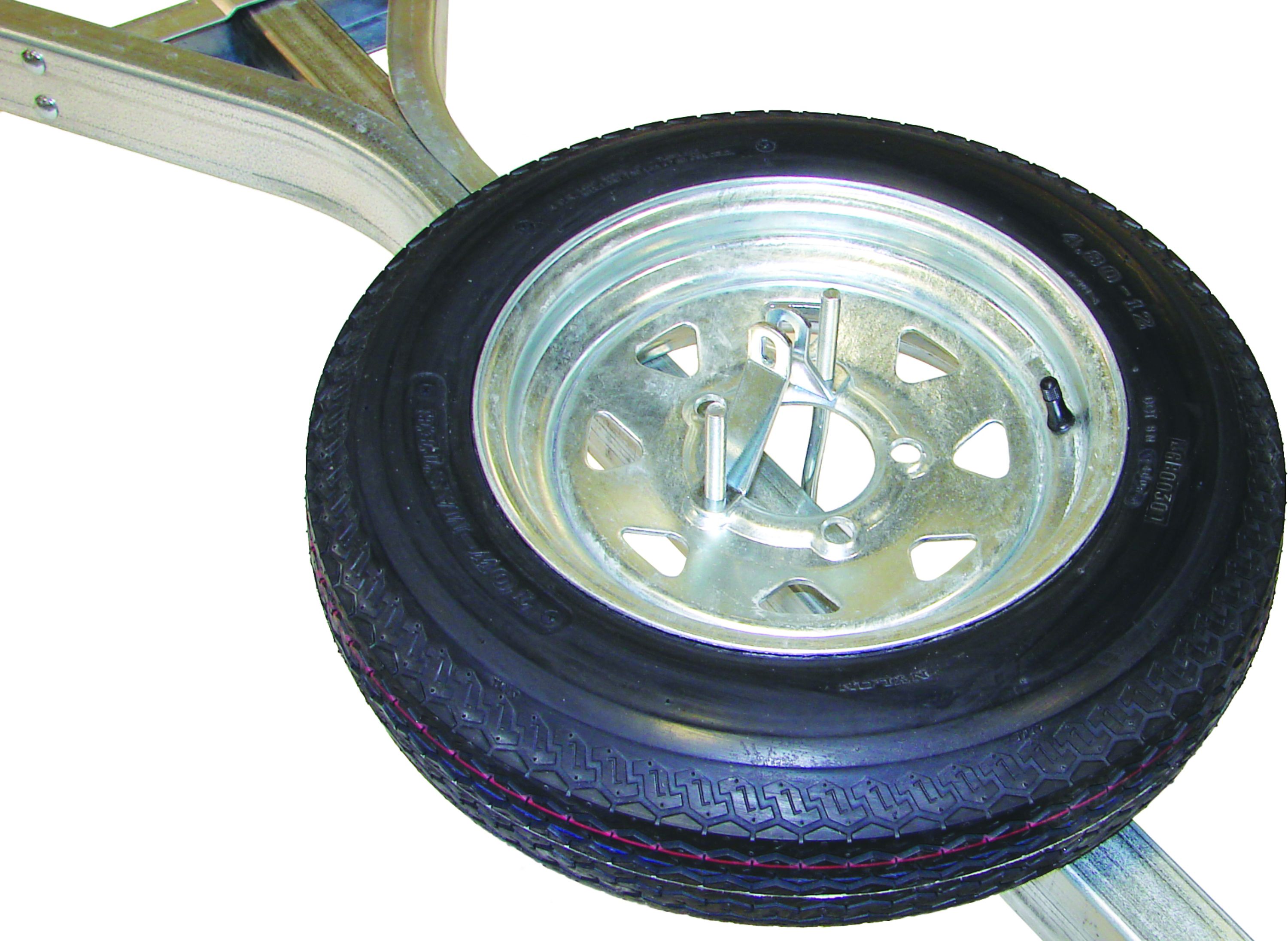 12" Galvanized Spare Tire w/ Locking Attachment